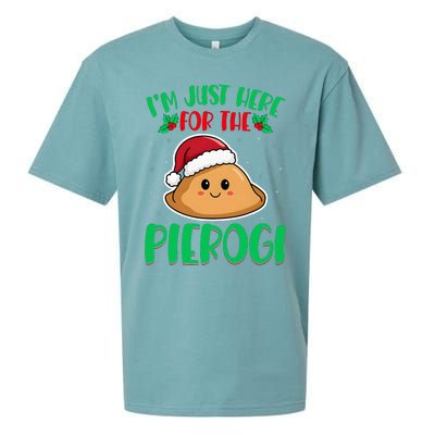 IM Just Here For The Pierogi Polish Pierogi Christmas Sueded Cloud Jersey T-Shirt