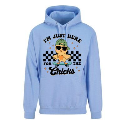 IM Just Here For The Chicks Easter Unisex Surf Hoodie