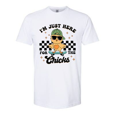 IM Just Here For The Chicks Easter Softstyle® CVC T-Shirt