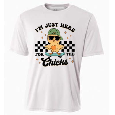 IM Just Here For The Chicks Easter Cooling Performance Crew T-Shirt