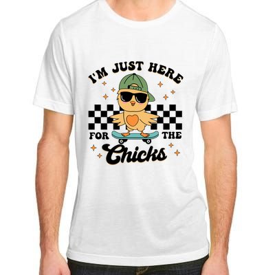 IM Just Here For The Chicks Easter Adult ChromaSoft Performance T-Shirt