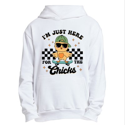 IM Just Here For The Chicks Easter Urban Pullover Hoodie