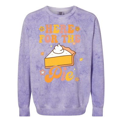 I'm Just Here For The Pie Funny Thanksgiving Day Gifts Colorblast Crewneck Sweatshirt