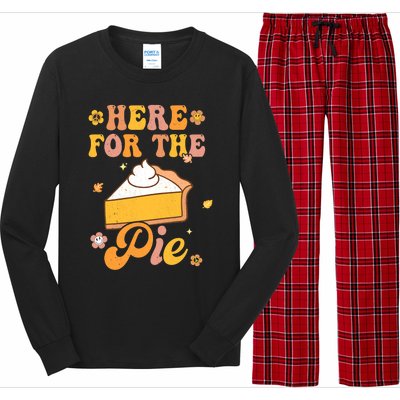 I'm Just Here For The Pie Funny Thanksgiving Day Gifts Long Sleeve Pajama Set