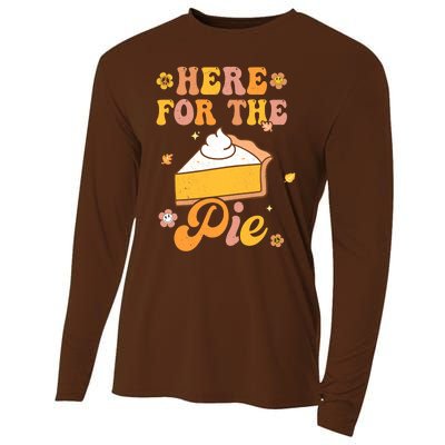 I'm Just Here For The Pie Funny Thanksgiving Day Gifts Cooling Performance Long Sleeve Crew