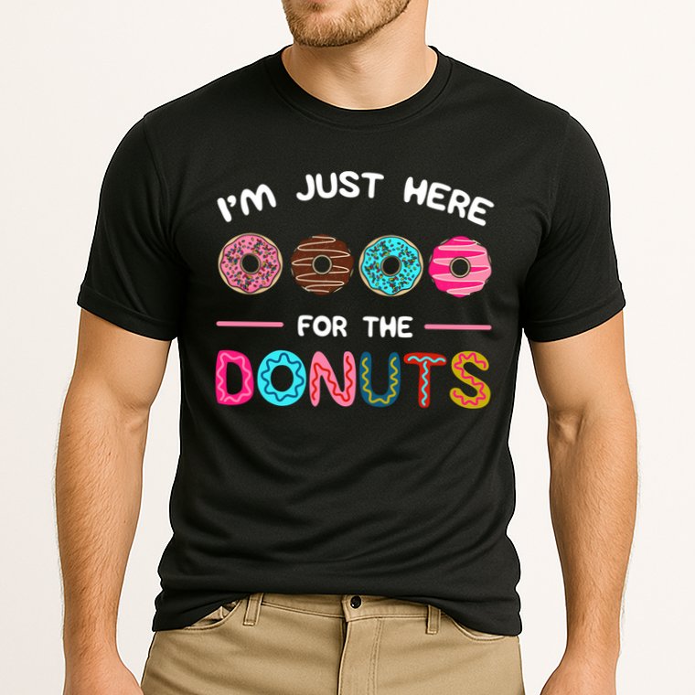 I'm Just Here For The Donuts Doughnut Dough Sweet Dessert Gift Cooling Performance Crew T-Shirt