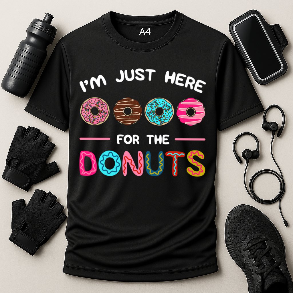 I'm Just Here For The Donuts Doughnut Dough Sweet Dessert Gift Cooling Performance Crew T-Shirt