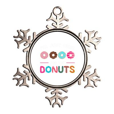 I'm Just Here For The Donuts Doughnut Dough Sweet Dessert Gift Metallic Star Ornament