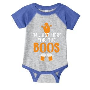 Im Just Here For The Boos Beer Funny Halloween Infant Baby Jersey Bodysuit