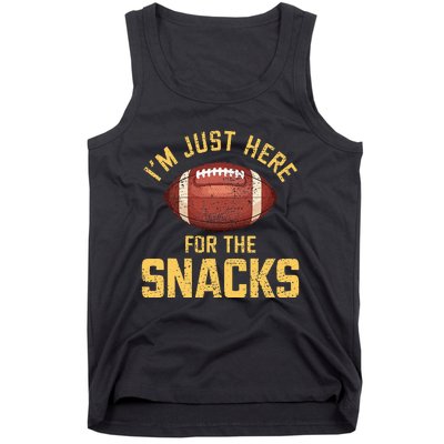 IM Just Here For The Snacks Football Tank Top