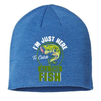 IM Just Here To Catch All The Fish Funny Fishing Bass Fish Great Gift Sustainable Beanie