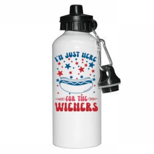 IM Just Here For The Wieners 4th Of July Hot Dog Food Lover Gift Aluminum Water Bottle