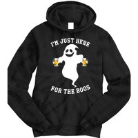 IM Just Here For Boos Halloween Pumpkin Spice Ghost Graphic Tie Dye Hoodie