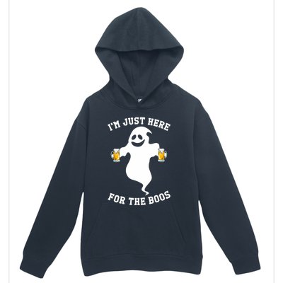 IM Just Here For Boos Halloween Pumpkin Spice Ghost Graphic Urban Pullover Hoodie