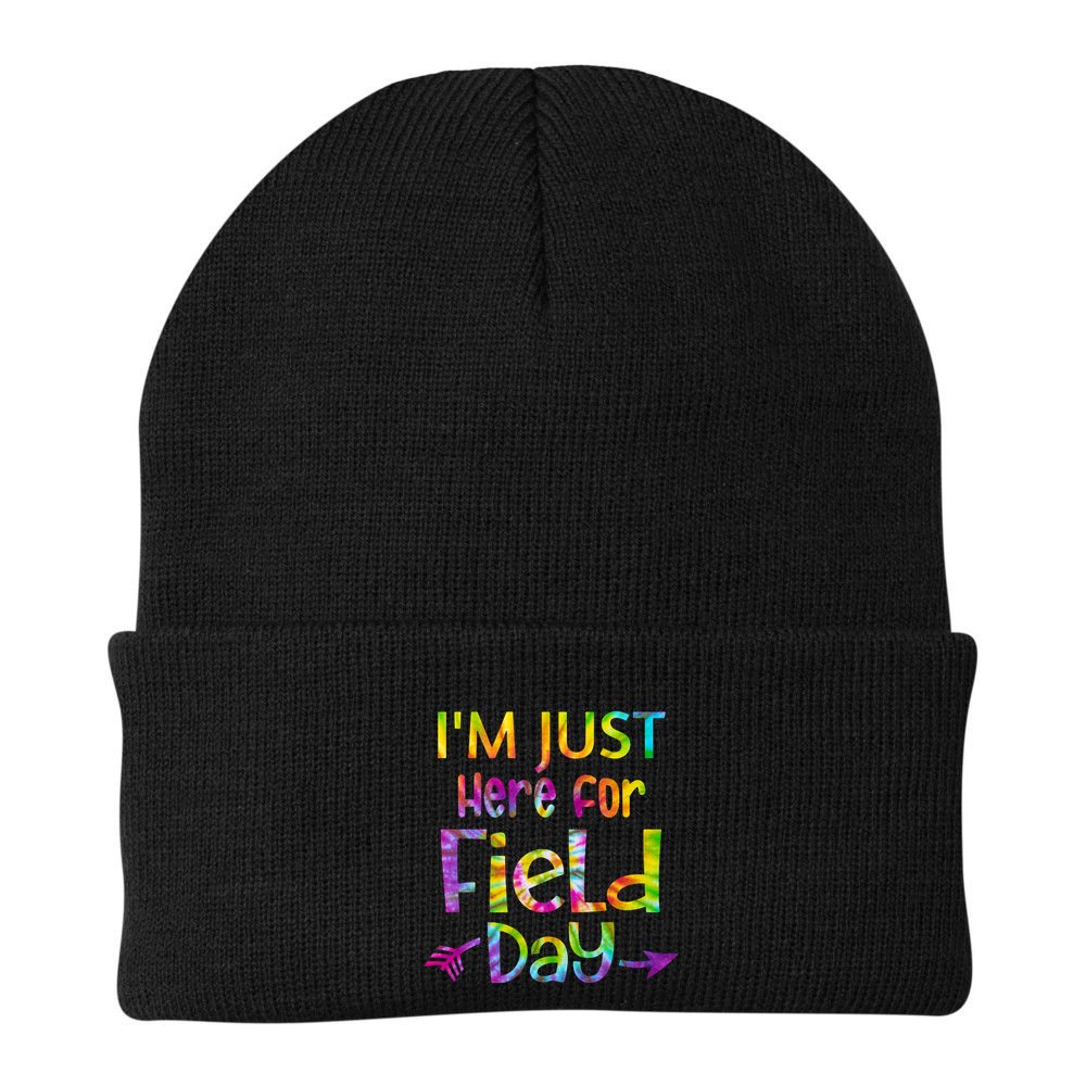 I'm Just Here For Field Day Colorful Beanie