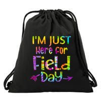 I'm Just Here For Field Day Colorful Drawstring Bag