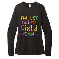 I'm Just Here For Field Day Colorful Womens CVC Long Sleeve Shirt