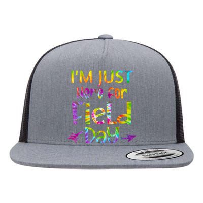 I'm Just Here For Field Day Colorful Flat Bill Trucker Hat