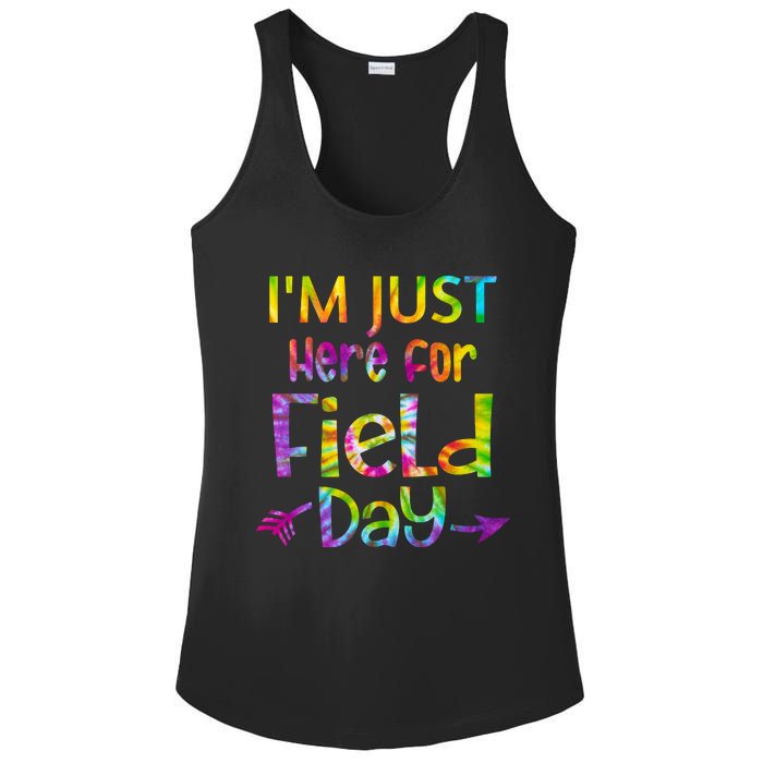 I'm Just Here For Field Day Colorful Ladies PosiCharge Competitor Racerback Tank