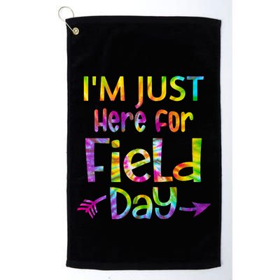 I'm Just Here For Field Day Colorful Golf Towel