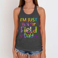 I'm Just Here For Field Day Colorful Women's Knotted Racerback Tank