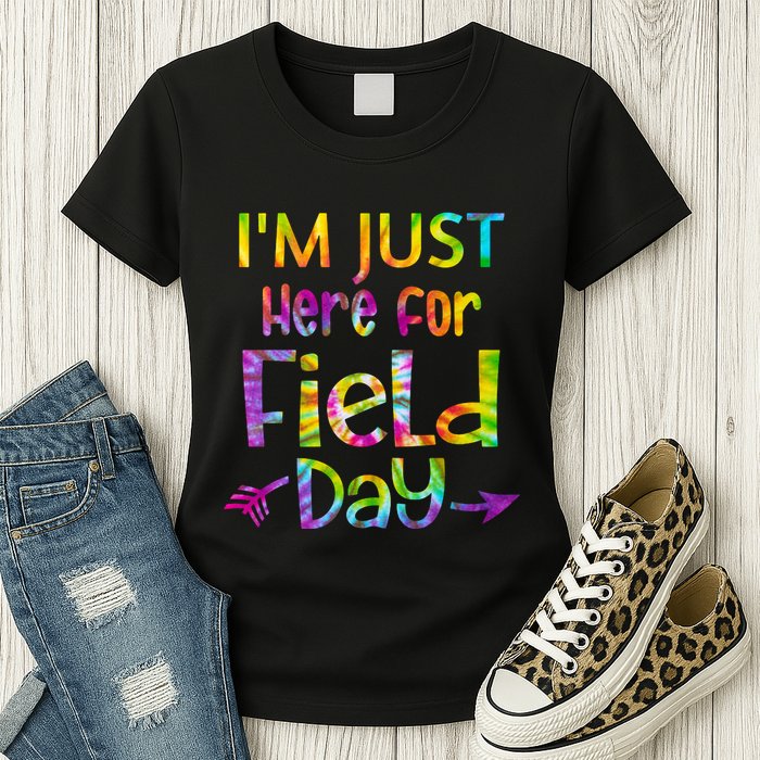 I'm Just Here For Field Day Colorful Womens T-Shirt