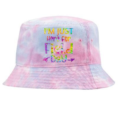 I'm Just Here For Field Day Colorful Tie-Dyed Bucket Hat