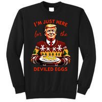 IM Just Here For The Deviled Eggs Funny Trump Christmas Sweatshirt