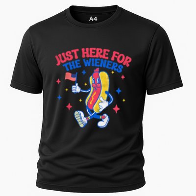 IM Just Here For The Wieners 4th Of July Hot Dog Gift Performance Shirt
