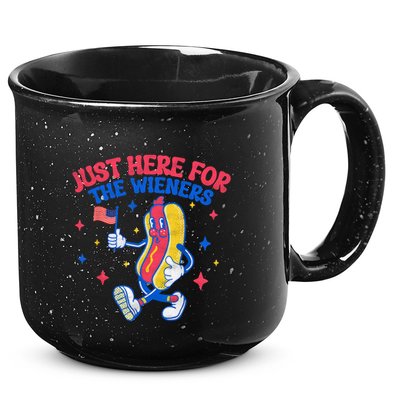 IM Just Here For The Wieners 4th Of July Hot Dog Gift 15oz Campfire Ceramic Mug