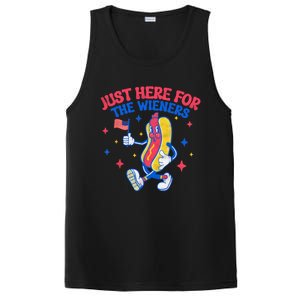 IM Just Here For The Wieners 4th Of July Hot Dog Gift PosiCharge Competitor Tank