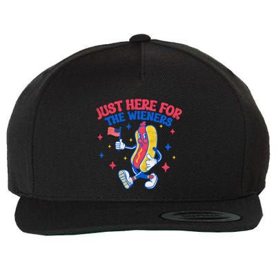 IM Just Here For The Wieners 4th Of July Hot Dog Gift Wool Snapback Cap