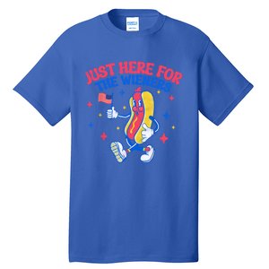 IM Just Here For The Wieners 4th Of July Hot Dog Gift Tall T-Shirt