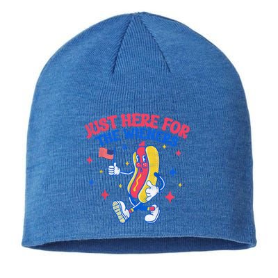 IM Just Here For The Wieners 4th Of July Hot Dog Gift Sustainable Beanie