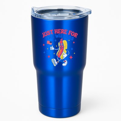 IM Just Here For The Wieners 4th Of July Hot Dog Gift Tumbler