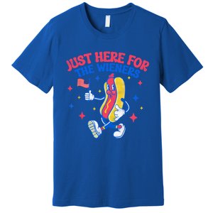 IM Just Here For The Wieners 4th Of July Hot Dog Gift Premium T-Shirt