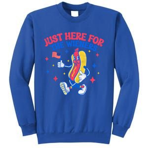 IM Just Here For The Wieners 4th Of July Hot Dog Gift Tall Sweatshirt