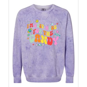 I'm Just Here For The Candy Halloween Cute Lollipop Sweets Colorblast Crewneck Sweatshirt