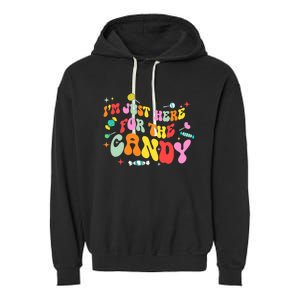 I'm Just Here For The Candy Halloween Cute Lollipop Sweets Garment-Dyed Fleece Hoodie