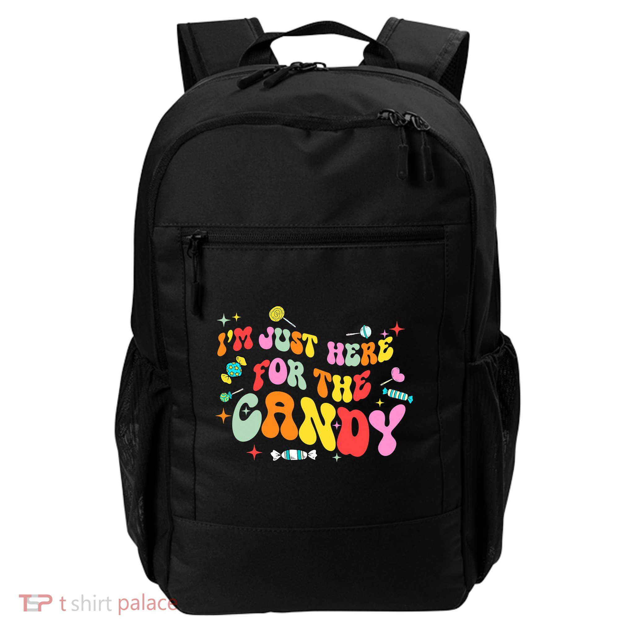 I'm Just Here For The Candy Halloween Cute Lollipop Sweets Daily Commute Backpack