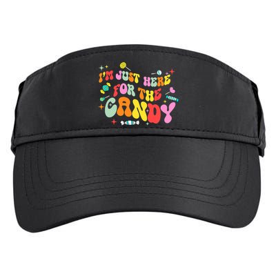 I'm Just Here For The Candy Halloween Cute Lollipop Sweets Adult Drive Performance Visor