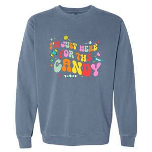 I'm Just Here For The Candy Halloween Cute Lollipop Sweets Garment-Dyed Sweatshirt