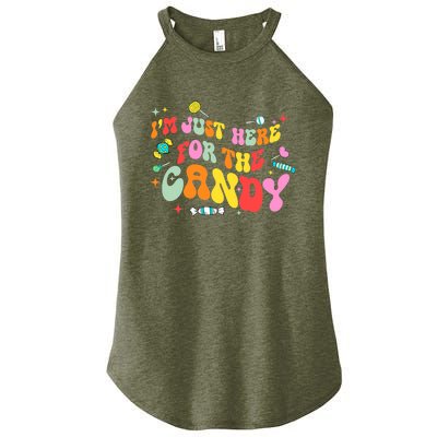 I'm Just Here For The Candy Halloween Cute Lollipop Sweets Women’s Perfect Tri Rocker Tank