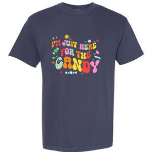 I'm Just Here For The Candy Halloween Cute Lollipop Sweets Garment-Dyed Heavyweight T-Shirt