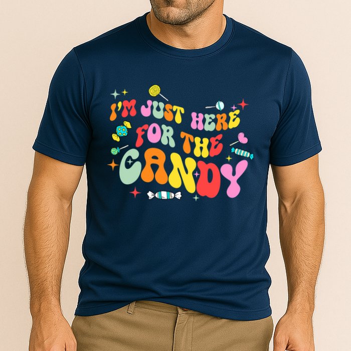 I'm Just Here For The Candy Halloween Cute Lollipop Sweets Cooling Performance Crew T-Shirt