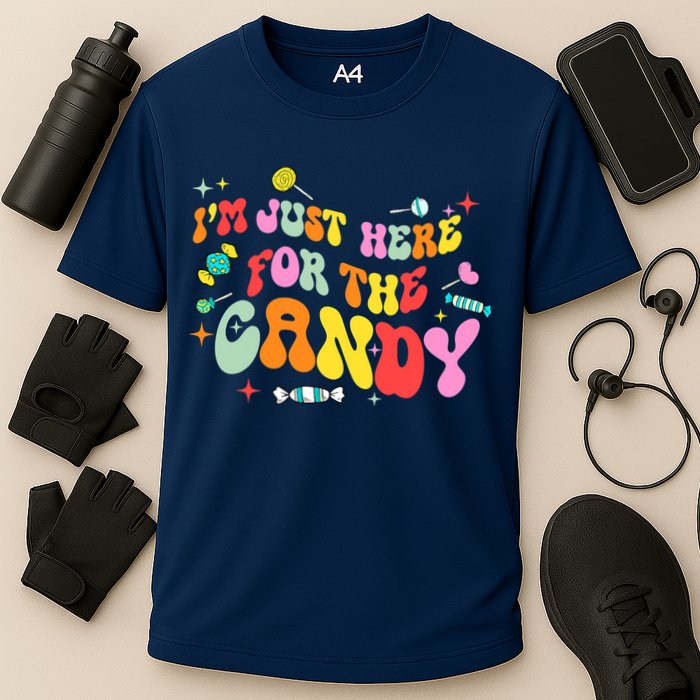 I'm Just Here For The Candy Halloween Cute Lollipop Sweets Cooling Performance Crew T-Shirt