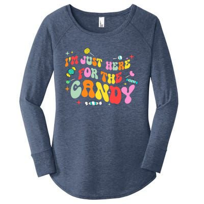 I'm Just Here For The Candy Halloween Cute Lollipop Sweets Women's Perfect Tri Tunic Long Sleeve Shirt