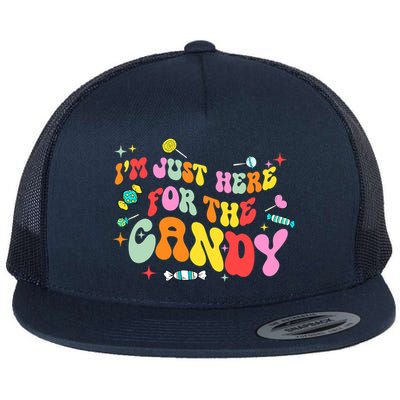 I'm Just Here For The Candy Halloween Cute Lollipop Sweets Flatbill Hat