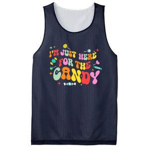 I'm Just Here For The Candy Halloween Cute Lollipop Sweets Mesh Reversible Basketball Jersey Tank