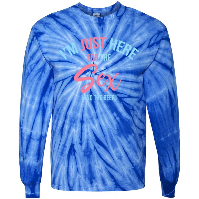 I'm Just Here For The Sex Gender Reveal Keeper Of The Gender Cool Gift Tie-Dye Long Sleeve Shirt